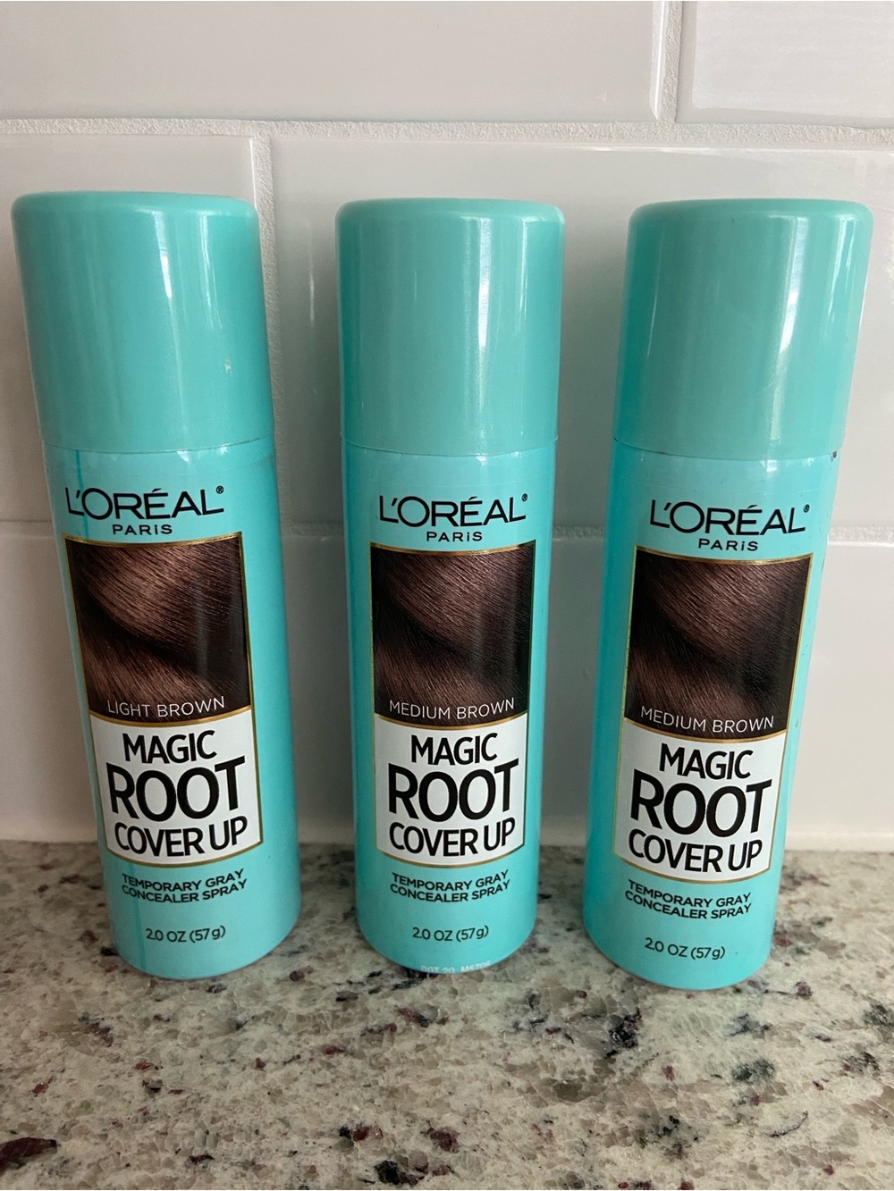 L'Oreal Light Brown and Medium Brown Magic Root Cover Up Spray